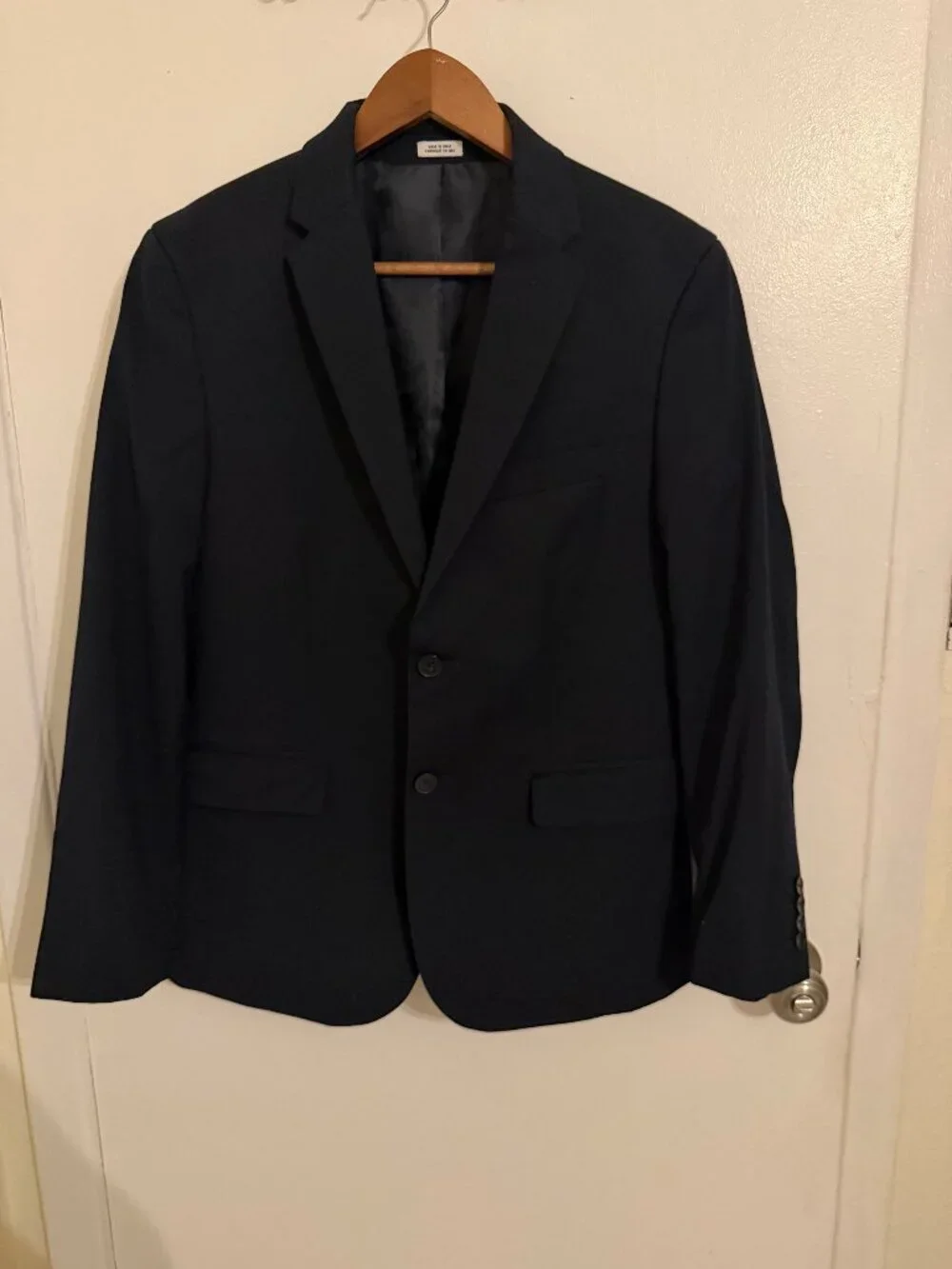 Calvin Klein Mens Navy Blue Blazer Suit Jacket Two Button